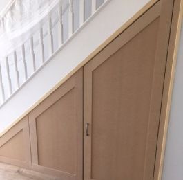 New under stairs storage units manufactured from MDF: Click Here To View Larger Image