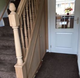 Solid Oak staircase and panelling: Click Here To View Larger Image