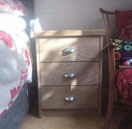 Purpose made Oak bedside cabinets: Click Here To View Larger Image