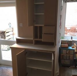 MDF storage unit for kitchen: Click Here To View Larger Image