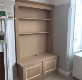 Made to measure MDF units, shaker style doors with beading.: Click Here To View Larger Image